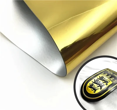 Metaliczny kolor srebrny lub złoty i matowy biały kolor TPU na etykiety i emblematy//półprzezroczysta folia TPU na metkę lub etykietę odzieżową