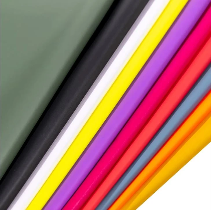High Elasticity Purple Artificial Leather PU Fabric For Clothing